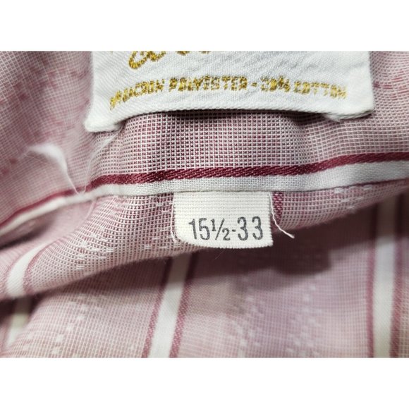 Arrow Kent Mens Shirt Button Up Long Sleeve Sanforized Western Striped 15.5x33 - Picture 7 of 11